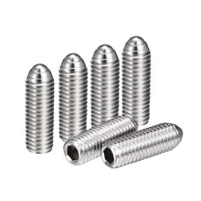 uxcell Ball Point Set Screws, M10 x 30mm 304 Stainless Steel Metric Spring Hex Socket Screw 6pcs