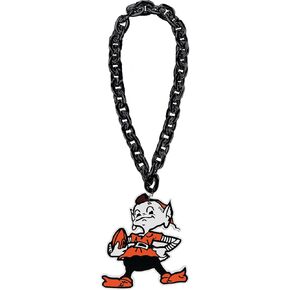 Aminco NFL Cleveland Browns Elf Team Fan Chain, Black
