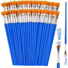Small Paint Brushes Bulk, 110 Pcs Flat Tip Round Acrylic Paint Brushes for Kids Classroom Acrylic Watercolor Canvas Face Painting Touch Up in Kuwait