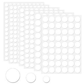 580PCS Screw Covers, Plastic Self Adhesive Screw Caps, 3 Sizes Screw Covers Stickers to Cover Screw Holes, Waterproof Screw Cover Caps for Walls Furniture(White)
