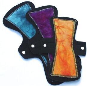 Reusable Cloth Pads Variety Packs | Eco Friendly Washable Menstrual Pads | Size Regular or Petite | Includes Heavy & Medium Flow Reusable Panty Liners for Women (Regular)
