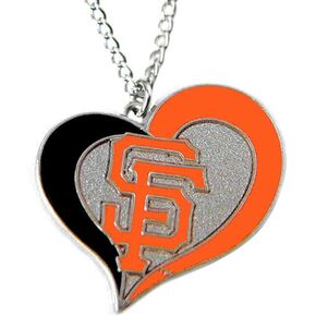 Aminco MLB San Francisco Giants Swirl Heart Necklace