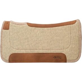 Weaver Leather Contoured Jute Wool Blend Felt Saddle Pad, 30"x30",Beige/Gray
