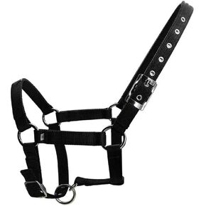Adjustable Horse Halter, Equestrian Horse Riding Headcollar with Satin Hardware, Adjustable Fit,Small Medium Large Horse Halter