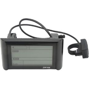 Luqeeg Electric Bike LCD Display, SW900 Display Control Panel Waterproof LCD Display Meter Electric Modification Accessories, 24V/36V/48V/60V Universal