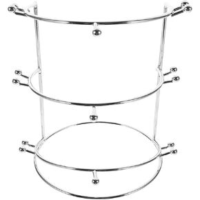ERINGOGO Tiara Crown Display Stand Three-tier Stand Rack Jewelry Holder Headband Display Stand Hair Supplies Organizer for Home Shop Store Hair Crown Tiara Display Silver