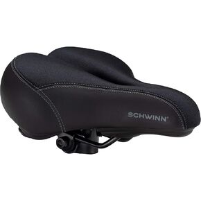 Schwinn Commute Plus Foam Plush Bike Saddle, Black