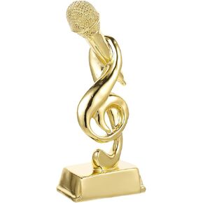 Toddmomy Music Trophy Dance Trophy Singing Competitions Trophy Microphone Award Statue Decor for Karaoke Competition Party
