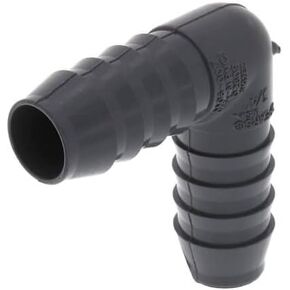 PVC 90 Degree Hose Elbow Barb Connector - 3/4 Inch Insert X 3/4 Inch Insert Hose Barb Fitting - PVC 90 Degree Elbow Hose Barb Fittings For Tubing Hose Water Line - SCH 40 Barbed Hose Fitting