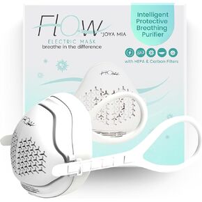 JOYA MIA O2 Flow Reusable Respirator Mask - Wearable, USB Rechargeable, Adjustable Fit, Ultra-Quiet Powered Fan, Lightweight - Ideal for Work and Outdoor Use
