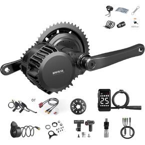 BAFANG BBSHD 1000W Mid Drive Kit,Upgraded 48V Mid Drive Electric Bike Kit with LCD Digital Display and 46T Chainring for 68-73mm BB Commuter Bike,Recumbent Trike,Mountain Bike,Cargo Bike