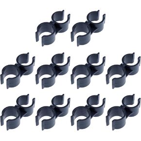 Mcredy 10 PCS Double Port Pipe Clamp,24 mm/0.93 Inch Diameter Double Pipe Clamp Shelf Pole Connector,Pipe Clamp Connection