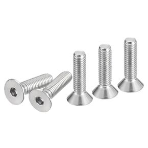 5/16-18 x 1" Flat Head Socket Cap Screws, 15 Pack 304 Stainless Steel Hex Socket Flat Head Screws, Full Thread, Countersunk Bolts