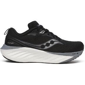 Saucony Women's Triumph 22 Sneaker, Black/White, 8