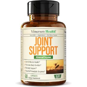 Joint Support Supplement with Bromelain, Serrapeptase, Papaya Enzyme, Fungal & Bacterial Protease Enzymes. Joint & Recovery Support. Super Enzymes Serrapeptase Supplement. 60 Delayed Release Capsules