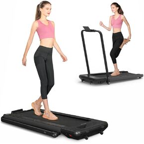 2 in 1 Walking Pad - Under Desk Treadmill, Treadmills for Home/Office, Portable Treadmill, Walking Pad Treadmill Under Desk with Remote Control & LED Display- Ideal for Fitness Enthusiast
