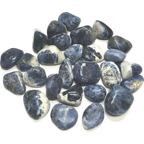 Crystal Collection: Tumbled Sodalite Stones in Velvet Bag (1 Pound)