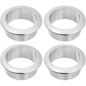 uxcell 4 Pcs 0.98 inch (25mm) Nylon Desk Grommets, Plastic Cable Hole Cover, Wire Cord Cable Organizer for Computer Desk Cabinet, Silver