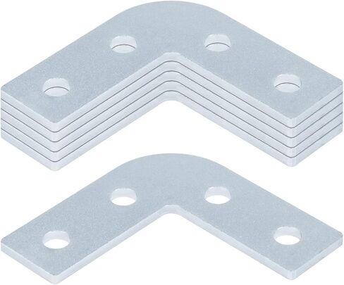 6 عبوات من 4 فتحات بزاوية 90 درجة، تركيب قناة تبختر 1-5/8 بوصة، موصل على شكل حرف L، لوحة مسطحة لنجار الزاوية، قبول مسمار 1/2 بوصة، فولاذ مجلفن كهربائيًا، سمك 5.7 مم in Kuwait