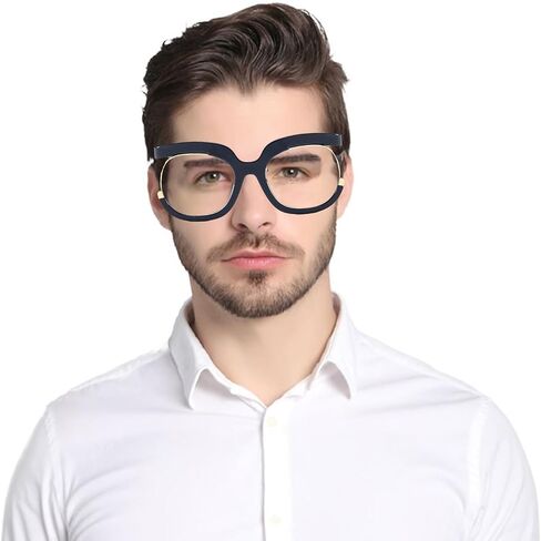 إطار عين مبتكر، نظارات كبيرة الحجم تحجب الضوء الأزرق، إطار نظارة دائري كلاسيكي، نصف إطار عصري in Kuwait