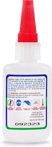 FastCap 2P-10 JEL (RT-Rubber-toughened) Industrial Strength Heavy-Duty Super Glue-(CA Adhesive) -2.25oz/64g. Great for use on Vertical Surfaces. Shock Resistant. Activator Sold Separately (2-Bottle) in Saudi Arabia