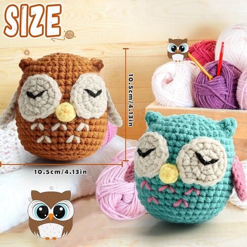 مجموعة Faircosy Amigurumi Crochet للبالغين: مجموعات الكروشيه الحيوانية للأطفال المبتدئين - تعلم كيفية الكروشيه Snial Amigurumi Starter Kit مع مقاطع فيديو تعليمية مفصلة وتعليمات (40٪ + غزل إضافي) in Kuwait