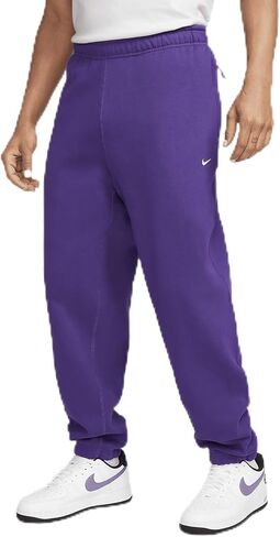 Nike Solo Swoosh Men's Fleece Pants (Field Purple/White, DX1364-504) in Saudi Arabia