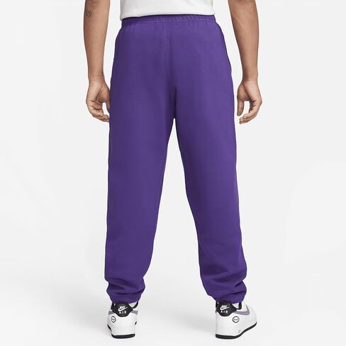 Nike Solo Swoosh Men's Fleece Pants (Field Purple/White, DX1364-504) in Saudi Arabia