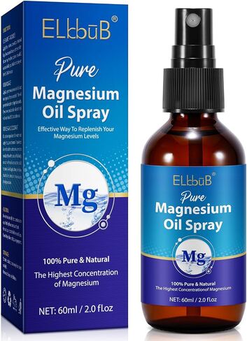 Pure Magnesium Oil Spray - 100% Natural Topical Magnesium Spray for Feet and Body, Magnesium Oil for Relaxation, Easy to Absorb, Safe and Effective in Saudi Arabia