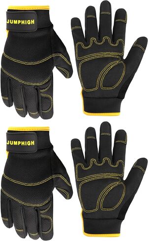 JUMPHIGH Safety Work Gloves, Utility Mechanic Working Gloves High Dexterity Touch Screen for Multipurpose, Excellent Grip in Saudi Arabia