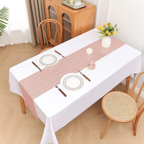10 Packs 12 x 72 inches Sequin Table Runner, Glitter Rose Gold Table Runner for Birthday Party Supplies Wedding Holiday Celebration Event Decorations in Saudi Arabia