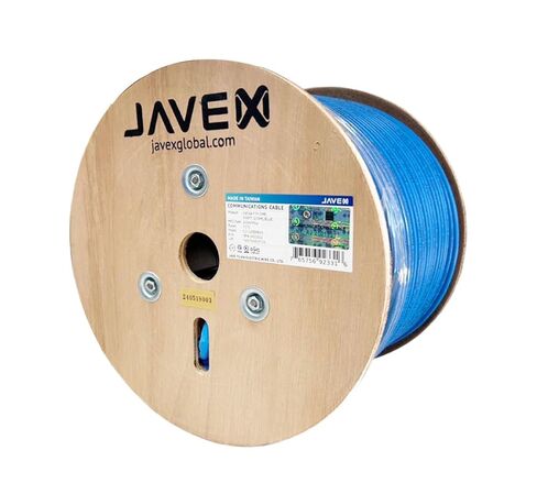 JAVEX CAT 6A Riser CMR Ethernet Cable 500FT Shielded FTP [UL Listed], Blue in Saudi Arabia