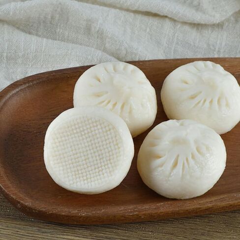 5 قطع من الزلابية الاصطناعية المزيفة على البخار المحشوة على البخار محاكاة نموذج الطعام الصيني النابض بالحياة للمنزل والمطبخ وعرض الديكور in Kuwait