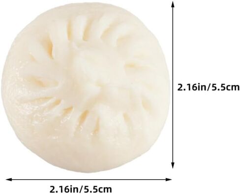 5 قطع من الزلابية الاصطناعية المزيفة على البخار المحشوة على البخار محاكاة نموذج الطعام الصيني النابض بالحياة للمنزل والمطبخ وعرض الديكور in Kuwait