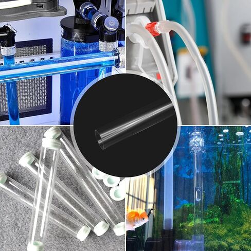2pcs Plastic Pipe Clear Acrylic Pipe 46mm(1.81") ID 50mm(1.97") OD 350mm(13.78") Length Acrylic Tube Clear Plastic Tube for Water Cooling System in Saudi Arabia