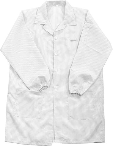 MECCANIXITY ESD Lab Coat Anti Static Clothing Science Jacket with Cuff Lapel Collar Wear Uniform Work for Men Women (White, XL) in Saudi Arabia