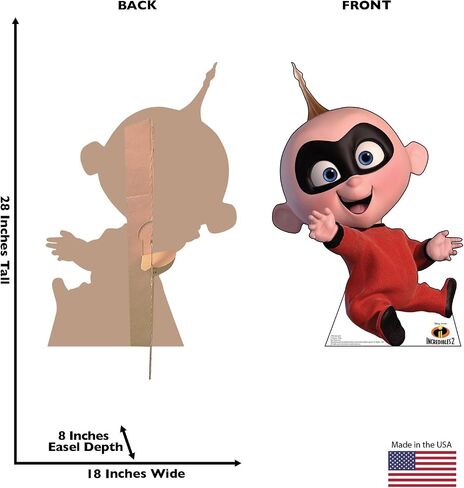 Cardboard People Jack Jack Life Size Cardboard Cutout Standup - Disney's Incredibles 2 in Saudi Arabia