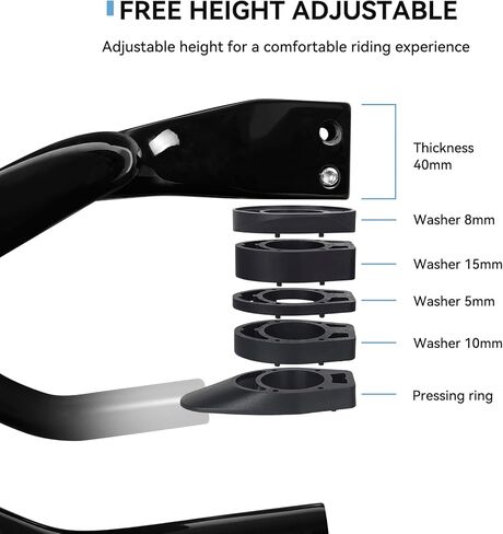 مقود الدراجة المتكامل من الكربون، مقود دراجة كابون وقضبان هوائية خفيفة للغاية ومقاود قطعة واحدة لدراجة السباق باللون الأسود اللامع in Kuwait