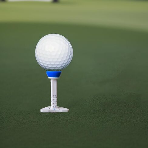 Endysis Height Adjustable Golf Tees, 35mm-50mm, Silicone & Reinforced Plastic, with Aiming Line, Pack of 5 (Blue) - Ideal Gift in Saudi Arabia