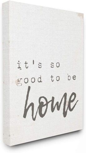 Stupell Industries Its So Good to Be Home Typewriter Typography Canvas Wall Art, 36 x 48, Design by Artist Daphne Polselli in Saudi Arabia