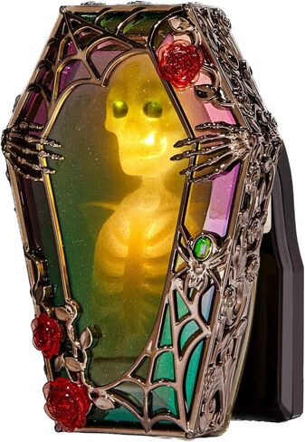Bath + Body Works Spooky Skeleton in Coffin WallFlower Plug in Nightlight - Creepy Coffin Reveals Hidden Skeleton w/Glow Night Light Plug-in for Wallflowers Fragrance Refills - New, Halloween, 2024 in Saudi Arabia