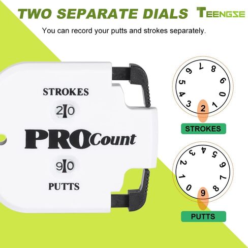 4PCS Golf Score Counter with Reset Tool and Key Chain, 2 Digit Shot Stroke Count Clicker, Counter Keyboard Up to 9 Score for Golf Game Scorekeeper, Women Men Golf Attachment Accessories in Kuwait