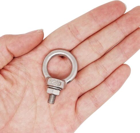 Eye Bolts with Nuts 14sets, M4 Stainless Steel Eye Bolt Eyebolt with Nut, Heavy Duty Stainless Eye Bolt Shoulder Lifting Eye Bolt Screw Thread with Lock Nuts Washers (14, M4) in Saudi Arabia