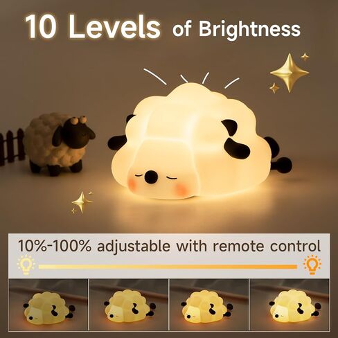 Cute Panda Night Light, LED Squishy Novelty Animal Night Lamp, Food Grade Silicone 3 Level Dimmable Breastfeeding Nursery Nightlight for Room Decor, Cute Gifts Stuff for Boys Girls Baby Children in Kuwait