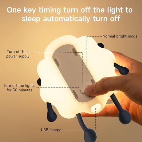 Cute Panda Night Light, LED Squishy Novelty Animal Night Lamp, Food Grade Silicone 3 Level Dimmable Breastfeeding Nursery Nightlight for Room Decor, Cute Gifts Stuff for Boys Girls Baby Children in Kuwait