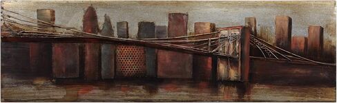 Empire Art Direct "Bridge to the City 1" Mixed Media Hand Painted Iron Wall Sculpture by Primo in Saudi Arabia