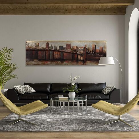 Empire Art Direct "Bridge to the City 1" Mixed Media Hand Painted Iron Wall Sculpture by Primo in Saudi Arabia