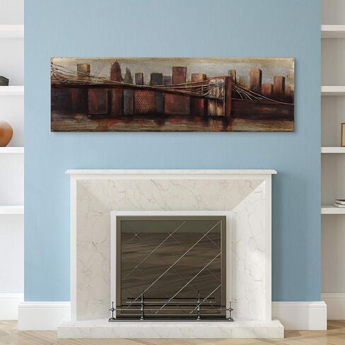 Empire Art Direct "Bridge to the City 1" Mixed Media Hand Painted Iron Wall Sculpture by Primo in Saudi Arabia
