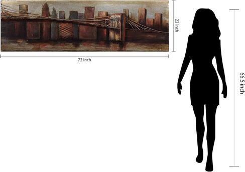Empire Art Direct "Bridge to the City 1" Mixed Media Hand Painted Iron Wall Sculpture by Primo in Saudi Arabia