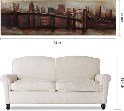 Empire Art Direct "Bridge to the City 1" Mixed Media Hand Painted Iron Wall Sculpture by Primo in Saudi Arabia